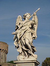 Ange à la lance (vers 1670), Rome, pont Saint-Ange.