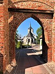 Innere Ansicht des Burgtors mit Sturzbalken, Blick zur Marienkirche (2021)