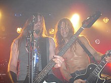 Arve Isdal (right) with Enslaved bandmate Grutle Kjellson