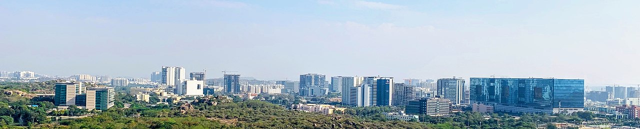 Gachibowli IT & Financial District Skyline View, Dec 2018.jpg