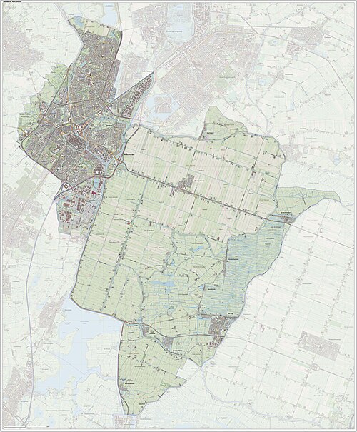 Topografisch kaartbeeld van de gemeente Alkmaar