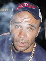 Goldie lors d'une rave à Springfield, dans le Massachusetts, en 2003.