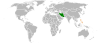 Location map for Iran and the Philippines.