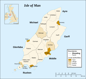 Isle of Man local authorities and sheadings IsleOfMan LocAuths and Sheadings2020.svg