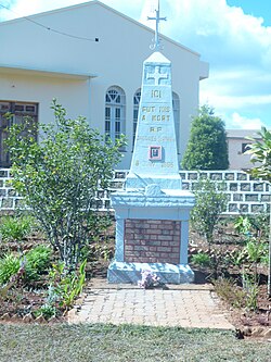 Monument de Jacques Berthieu, à Ambiative, a fokontany of Ihadilanana