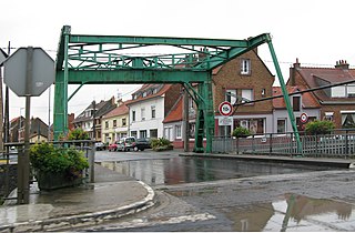 Klappbrücke über den Canal de la Haute Colme in Grand Millebrugge, Gemeinde Steen