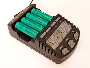 English: Battery charger for AAA (Micro) and A...