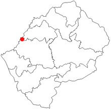 Peta Lesotho menunjukkan Maseru