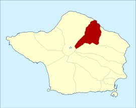 Location of the civil parish of Salão within the municipality of Horta