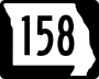 Route 158 marker
