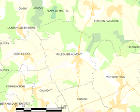 Poziția localității Villequier-Aumont
