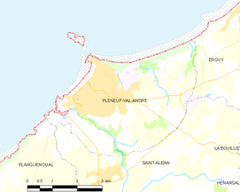 Mapa obce Pléneuf-Val-André