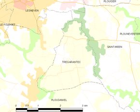 Poziția localității Trégarantec