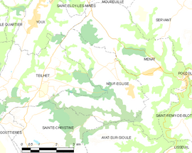 Mapa obce Neuf-Église