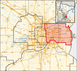Minnesota's 4th congressional district in the Twin Cities (since 2023).svg