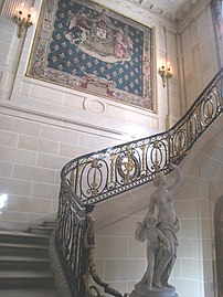 Escalier d'honneur du musée Nissim-de-Camondo, copie de celui de l'hôtel Dassier.