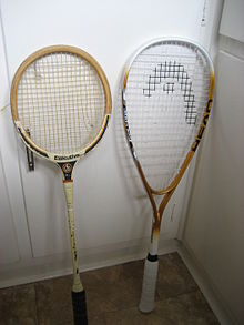 Old and new style squash rackets Nanoldsquash2.JPG