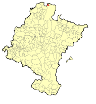 Localização do município de Zugarramurdi em Navarra