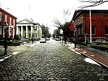 William Street in winter, looking west New Bedford Historic Downtown William Street.jpg