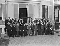 Resepshon na Palasio Soestdijk pa e delegashon di Ronde Tafel Conferentie (1954)