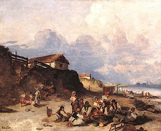 Scene on the Banks of the Tisza River (1873)