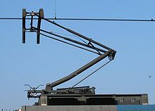 A modern half-pantograph Pantograaf lichtrail.jpg