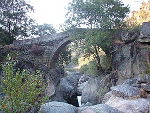 Mizarela Bridge, built in the 12th century replacing an old Roman bridge.