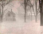 New England Village, fog, 1905