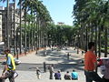 Praça da Sé vista da escadaria da Catedral.