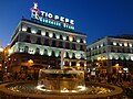 Puerta del Sol in Madrid, Spain ' Tio Pepe Neon Advertisement ' photographed at Sunset