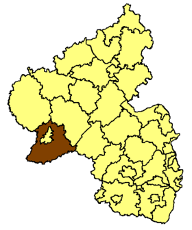 Landkreis Trier-Saarburgs läge i Rheinland-Pfalz