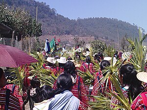 Palm Sunday procession of Trique people in Santo Domingo, Oaxaca Semana santa triqui en Santo Domingo del Estado.jpg