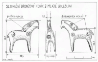 Rozměrový náčrtek bronzového artefaktu