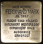 Stolperstein für Ferdinand Marx (Schustergasse 2)