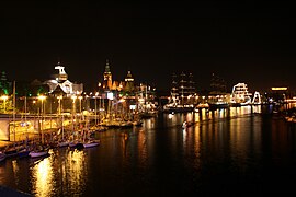 Vista nocturna del Óder