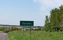 Ortseinfahrt Szynowo