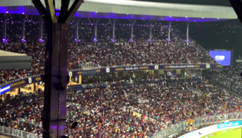 Night view of Eden Gardens