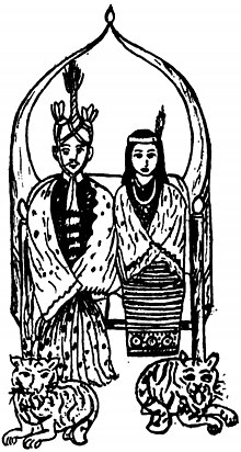 Thangching, the Patron God of Moirang and his consort, Koiren Leima