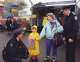 Transit Patrol Officers after their name change Circa 1991 (note new and old shoulder patches).