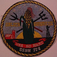 The patch designed by the pre-commissioning crew, prior to the naming. Rumors said the boat was to be named Iowa. USSNoNameSSBN728.jpg