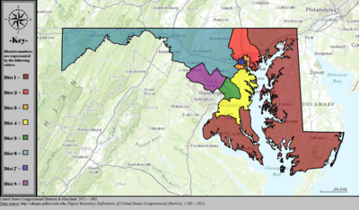 United States Congressional Districts in Maryland (1973-1982).tiff