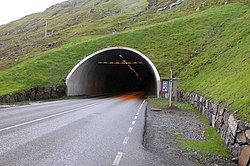 Az alagút bejárata Streymoy felől