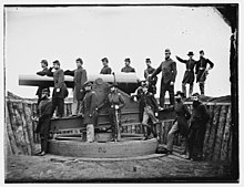 Officers of the 3rd Massachusetts Heavy Artillery Regiment defending the national capital of Washington, D.C., in 1865, the final year of the Civil War Washington, District of Columbia. Officers of 3d Regiment Massachusetts Heavy Artillery.jpg