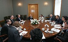 A World Jewish Congress delegation meets with Polish Prime Minister Donald Tusk, June 2008 2008 World Jewish Congress Delegation meets with Polish PM Donald Tusk.jpg