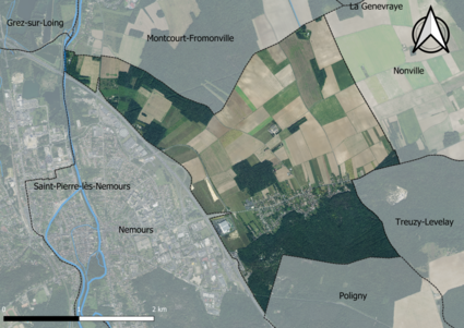 Carte orhophotogrammétrique de la commune.