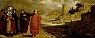 Моисей и Аарон превращают воду реки в кровь. 1610. Дерево, масло. Рейксмюсеум, Амстердам