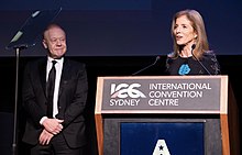 Anthony Pratt and Caroline Kennedy at ICC Sydney