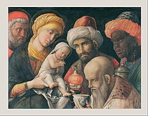 Andrea Mantegna, Adoration of the Magi, c. 1495–1505, tempera on canvas, 48.6 x 65.6 cm, Getty Center, Los Angeles