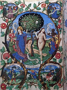 Arbre de vie. Missel de Salzbourg, t. III (1478-1489). Bibliothèque d'État de Bavière, Munich, Clm 15710, fol. 60r.