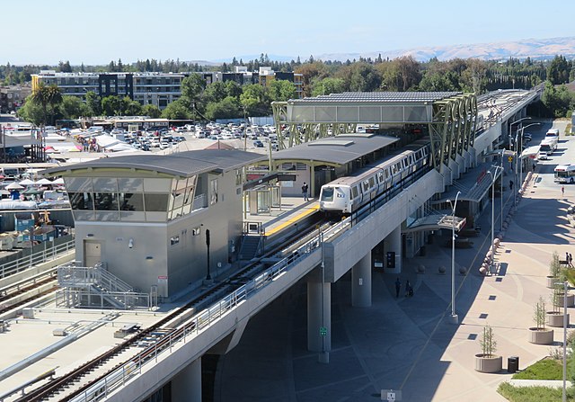 Berryessa/North San José station on the first day of service